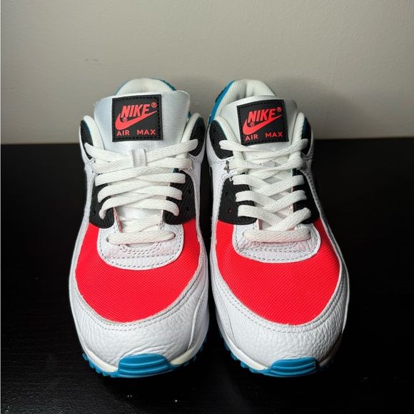 NIKE AIR MAX 90s. Women’s 9.5 -  Used in great condition! Pink/black/blue/white - Picture 2 of 8